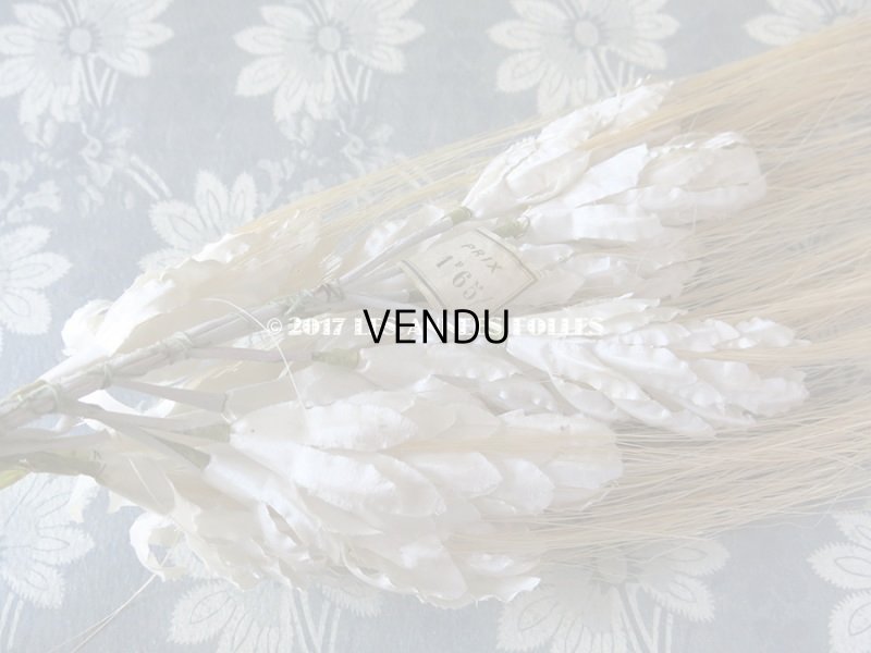 画像5: 19世紀末 アンティーク ボンマルシェ 帽子用 コサージュ 麦 白 デッドストック ラベル付