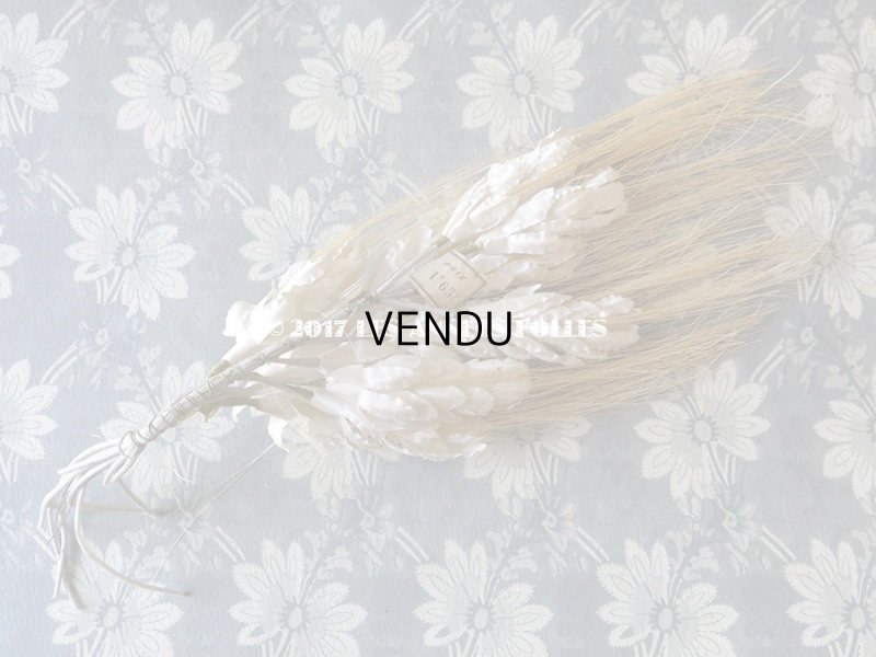 画像4: 19世紀末 アンティーク ボンマルシェ 帽子用 コサージュ 麦 白 デッドストック ラベル付