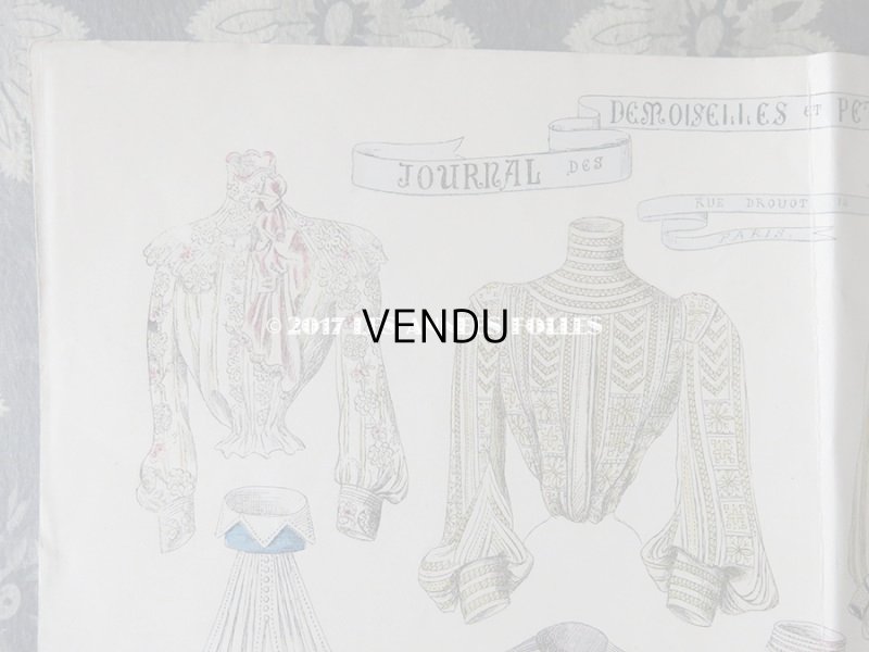 画像3: 1902年 アンティーク モード版画 モード新聞 JOURNAL DES DEMOISELLES ET PETIT COURRIER DES DAMES