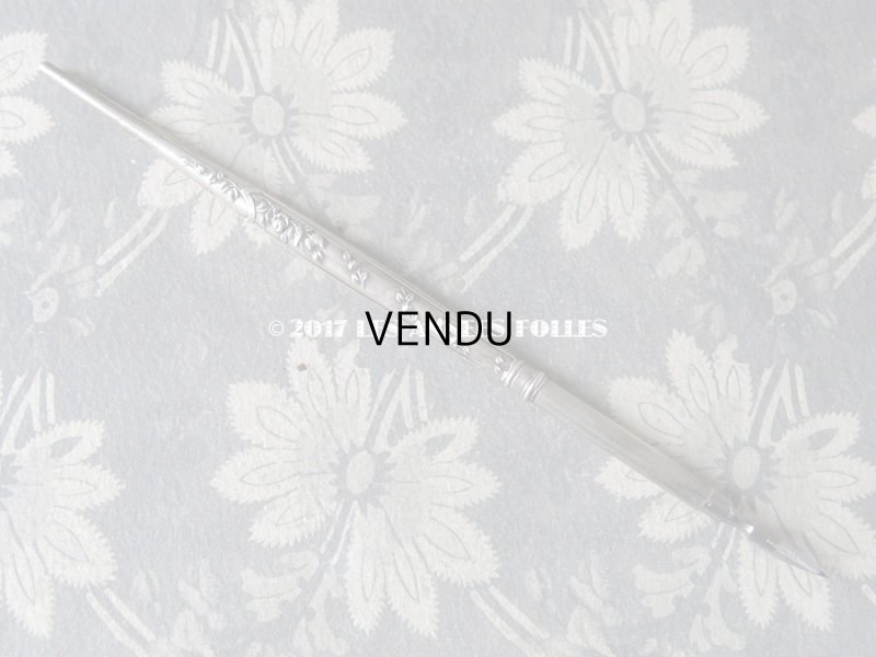 画像3: 1900年代 アンティーク 薔薇のペン軸 シルバー製