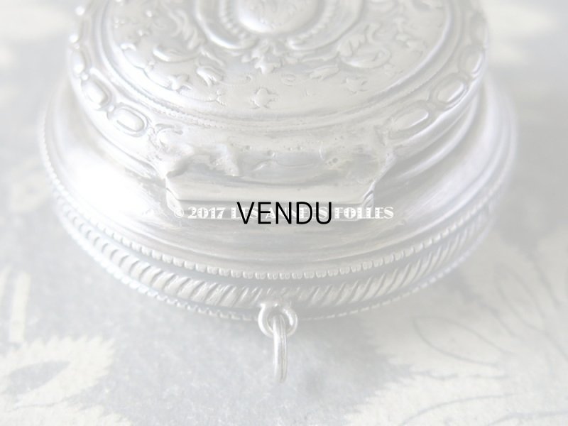 画像8: 1900年代 アンティーク シルバー製 パウダーケース モノグラム