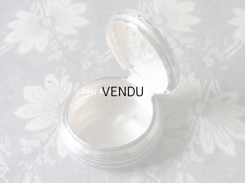 画像5: 1900年代 アンティーク シルバー製 パウダーケース モノグラム