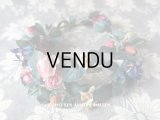 アンティーク 吹きガラス製の苺 & 草花のヘッドリース　ウェディング 結婚式 ティアラ