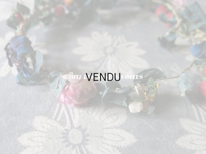 画像3: アンティーク 吹きガラス製の苺 & 草花のヘッドリース　ウェディング 結婚式 ティアラ