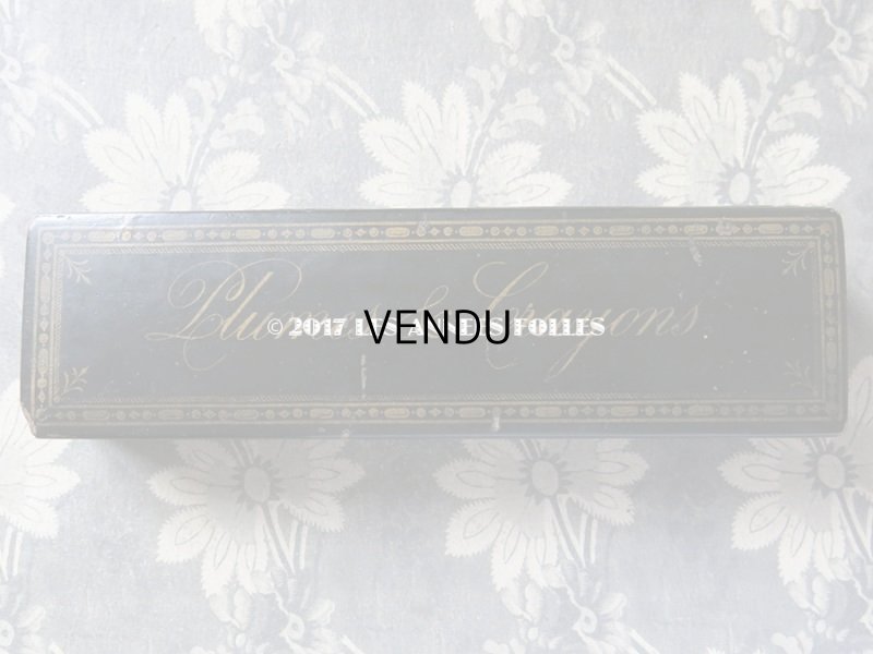 画像4: 19世紀 アンティーク ペンケース パピエマシェ PLUMES & CRAYONS