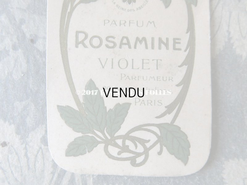 画像3: 1922年 アンティーク パフュームカード  PARFUM ROSAMINE - VIOLET PARIS -