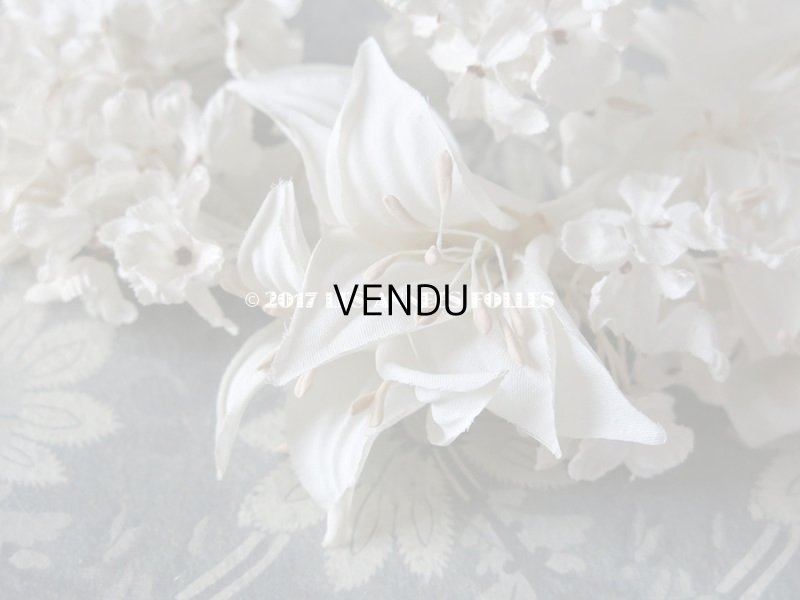 画像6: 1920年代 アンティーク ホワイトライラック & 白百合のヘッドリース　ウェディング 結婚式 ティアラ