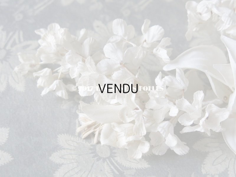 画像7: 1920年代 アンティーク ホワイトライラック & 白百合のヘッドリース　ウェディング 結婚式 ティアラ