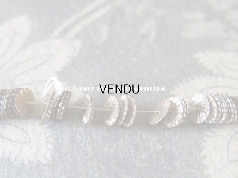 画像5: 1900年代 アンティーク ゼラチン製  スパンコール ソレイユ 6mm シルバー & シャンパンゴールド  ダブルフェイス