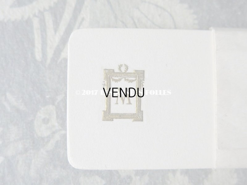 画像3: アンティーク モノグラム入り 小さなカード 10枚のセット