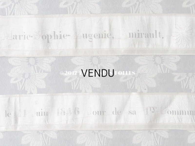 画像5: 1846年 アンティーク  シルク製リボン　コミュ二オン