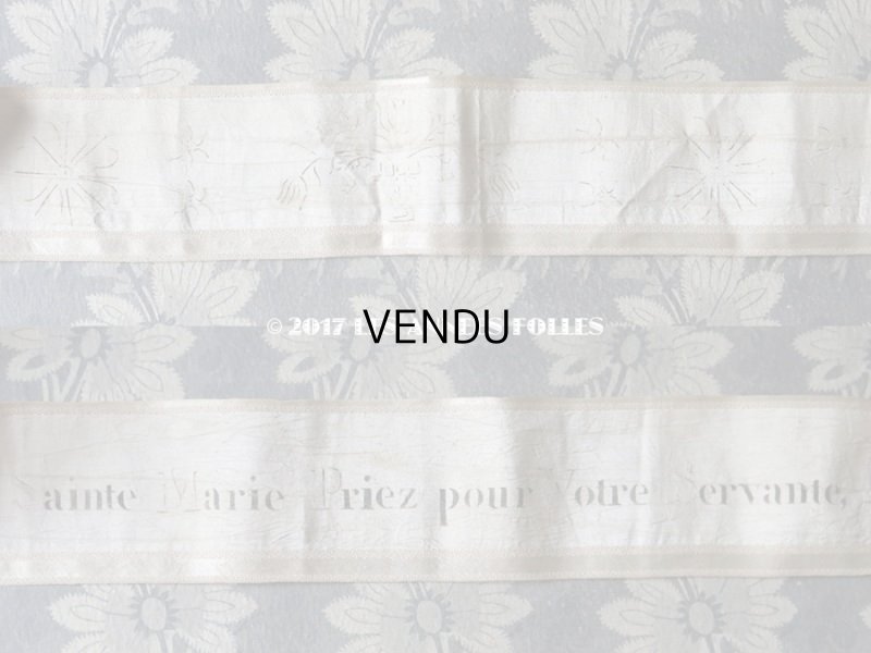 画像4: 1846年 アンティーク  シルク製リボン　コミュ二オン