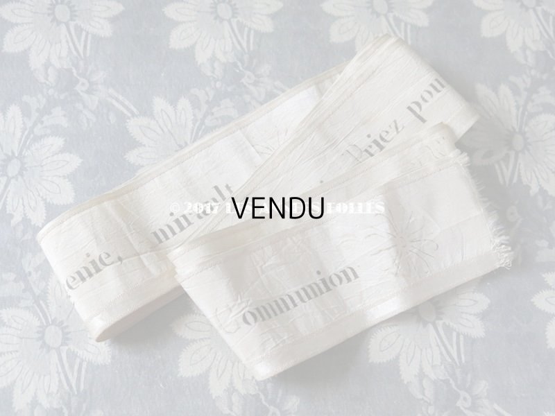 画像7: 1846年 アンティーク  シルク製リボン　コミュ二オン