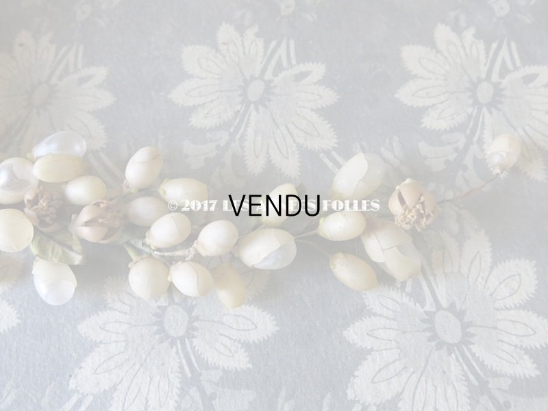 画像12: 19世紀 アンティーク 吹き硝子製 ワックスフラワーのヘッドリース & ブローチ2点 ウェディング 結婚式 ティアラ