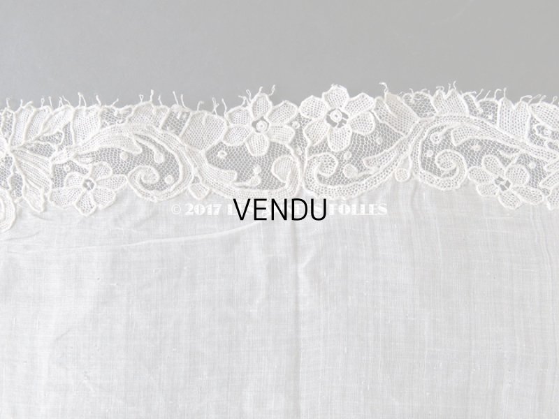 画像12: 19世紀末 アンティーク 結婚式のハンカチ ポワンドガーズのレース モノグラム 【Y.J】  『ポワン・ド・ガーズ』