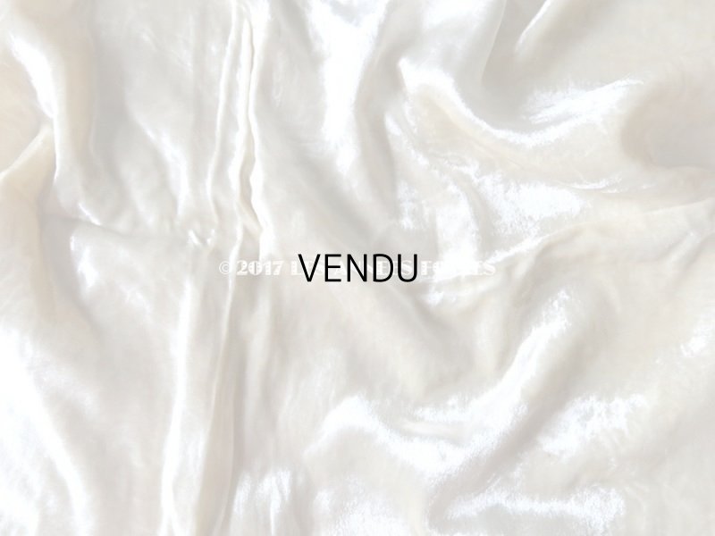 画像4: 1920年代 アンティーク ファブリック シルク製ベルベット アイボリー色 92cm×46cm