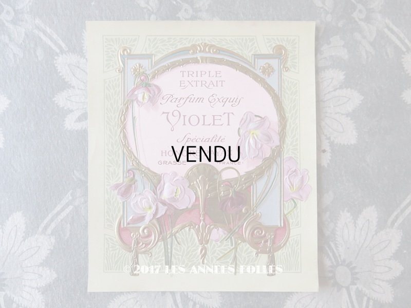 画像1: アンティーク パフュームラベル 菫 PARFUM EXQUIS VIOLET -HONORE PAYAN-