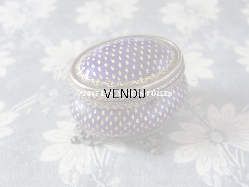 画像3: 19世紀 アンティーク ジュエリーボックス 青紫のエナメル