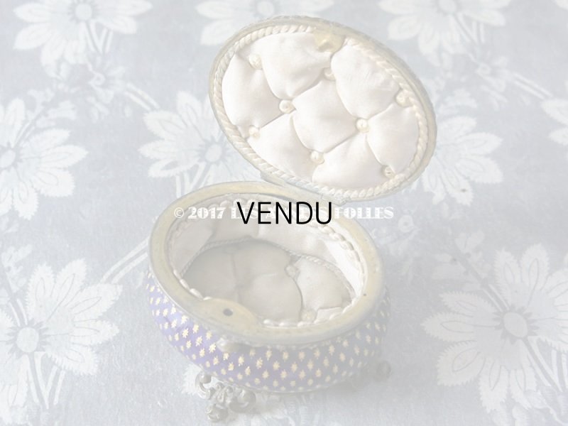 画像10: 19世紀 アンティーク ジュエリーボックス 青紫のエナメル