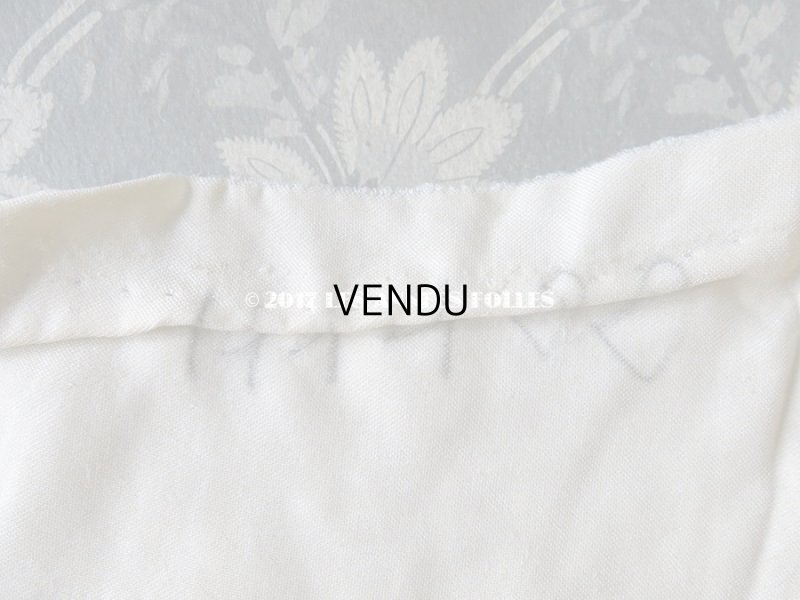 画像8: 1920年代 アンティーク ファブリック シルク製ベルベット アイボリー色 92cm×46cm