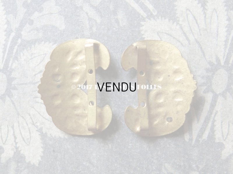 画像4: 19世紀 アンティーク シューバックル　青紫のエナメル シューズ用バックル  2点セット