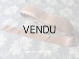 19世紀末 アンティーク シルク製 ベルベットのリボン シナモン 7.6m　幅27mm