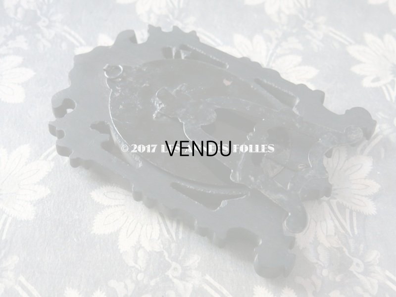 画像6: 19世紀 ナポレオン3世 アンティーク 木製 フォトフレーム 薔薇のガーランド