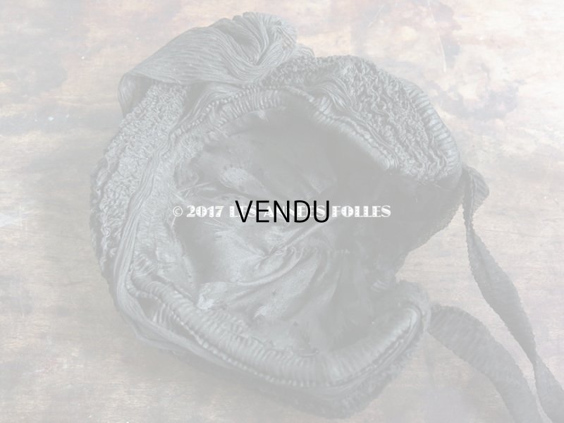 画像6: 1900年代 アンティーク 帽子 クレープ素材