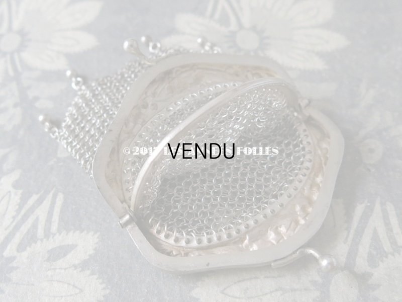 画像8: 1900年代 アンティーク シルバー製 鈴蘭 メタルメッシュのコインケース アールヌーヴォー