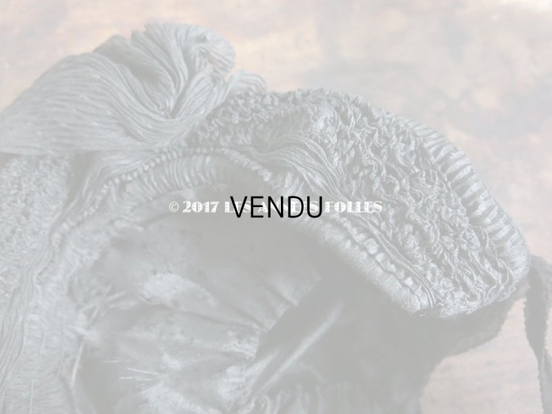 画像8: 1900年代 アンティーク 帽子 クレープ素材