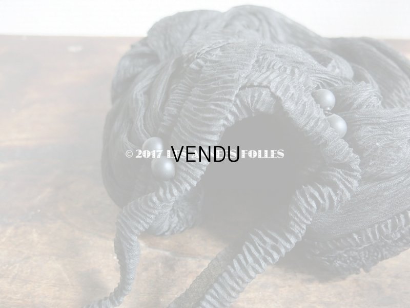 画像10: 1900年代 アンティーク 帽子 クレープ素材