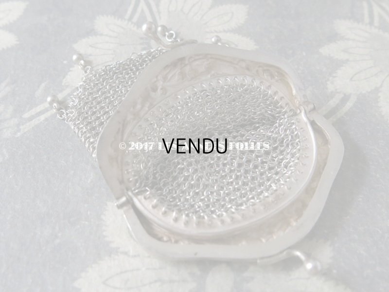 画像7: 1900年代 アンティーク シルバー製 鈴蘭 メタルメッシュのコインケース アールヌーヴォー