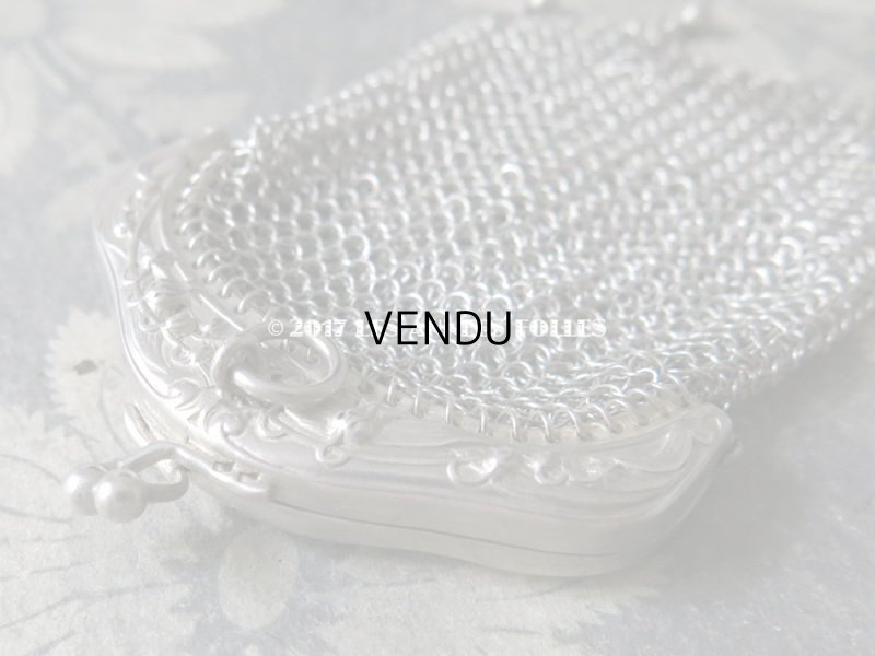 画像5: 1900年代 アンティーク シルバー製 鈴蘭 メタルメッシュのコインケース アールヌーヴォー