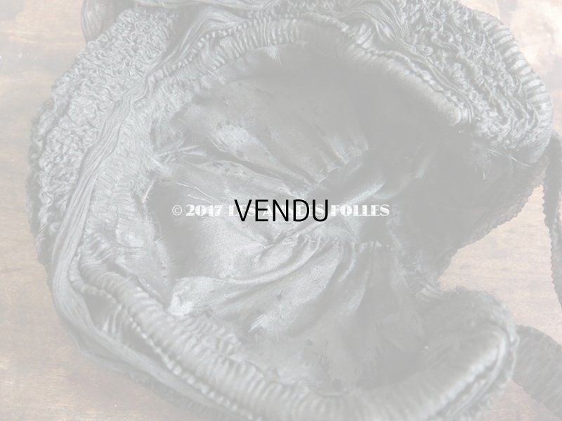 画像7: 1900年代 アンティーク 帽子 クレープ素材