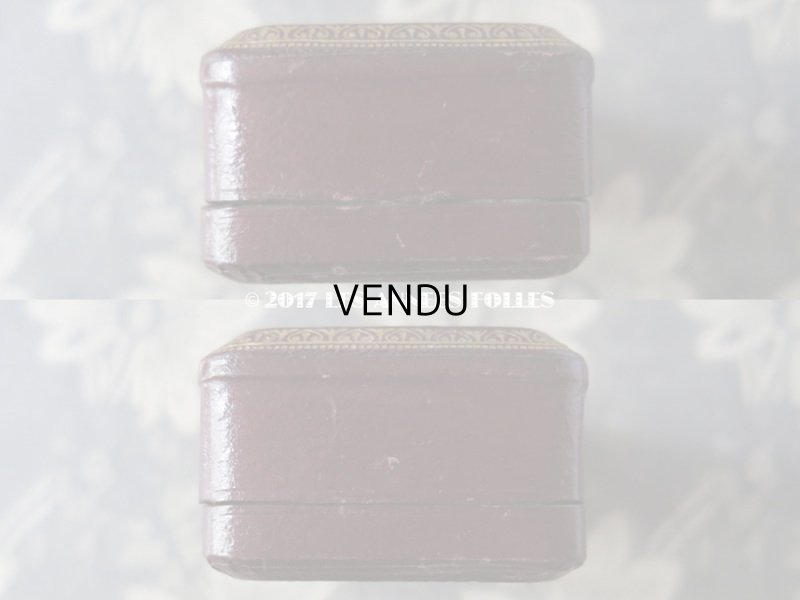 画像6: アンティーク ジュエリーボックス 金彩入り ボルドー