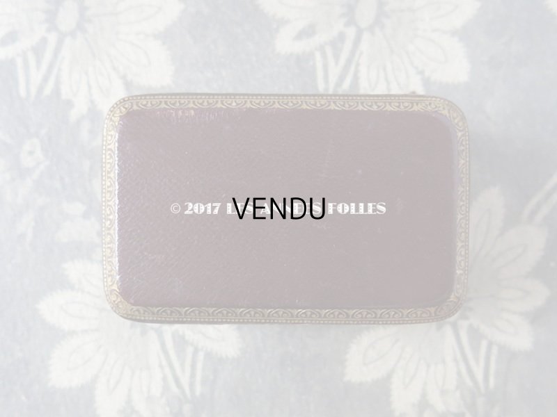 画像3: アンティーク ジュエリーボックス 金彩入り ボルドー