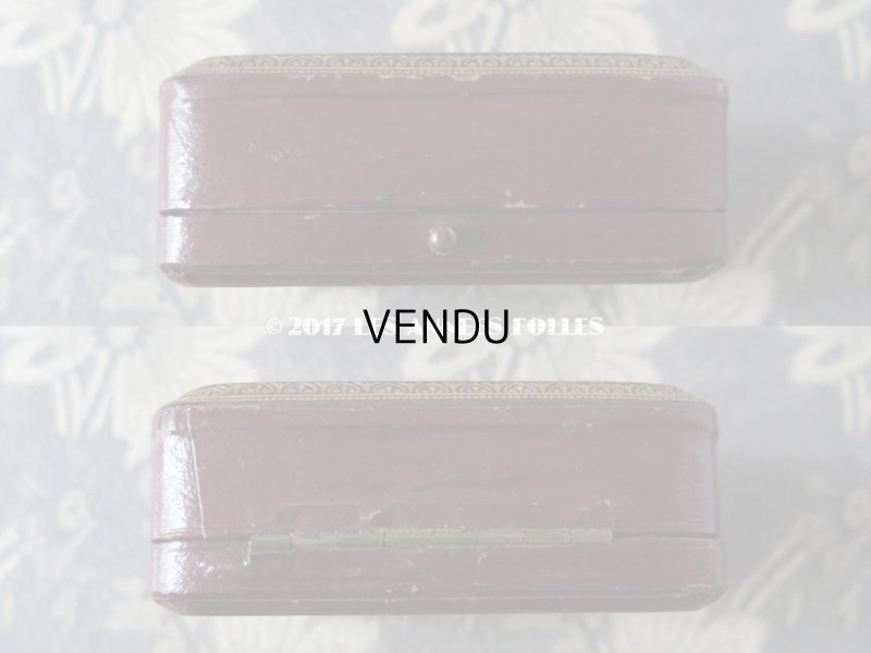 画像5: アンティーク ジュエリーボックス 金彩入り ボルドー