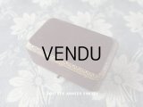 アンティーク ジュエリーボックス 金彩入り ボルドー