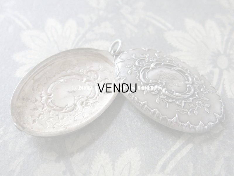 画像7: 1905年 アンティーク シャトレーヌ スライド式 ミラー 薔薇　シルバー製 