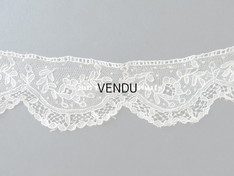 画像5: 19世紀末 アンティーク 薔薇のニードルレース ポワンドガーズ 『ポワン・ド・ガーズ』 46cm