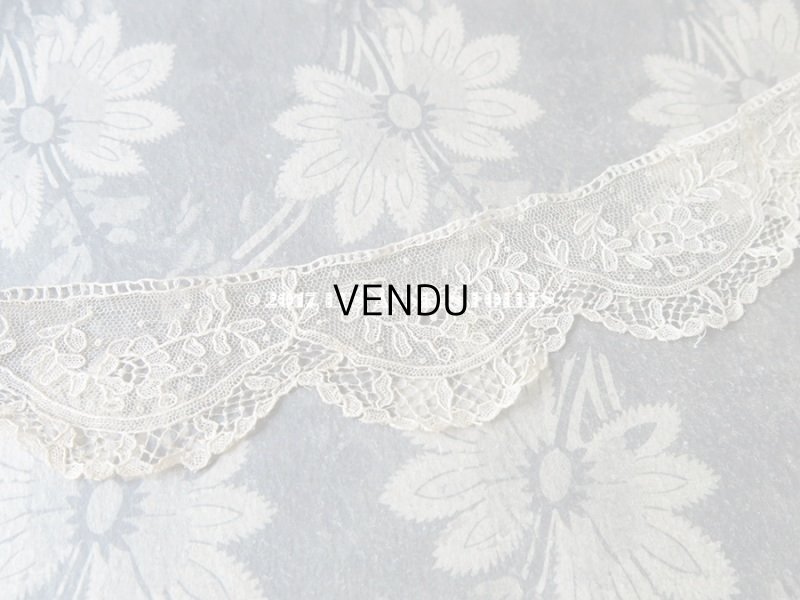 画像8: 19世紀末 アンティーク 薔薇のニードルレース ポワンドガーズ 『ポワン・ド・ガーズ』 46cm