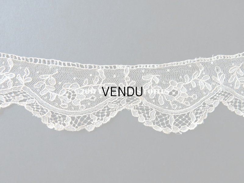 画像4: 19世紀末 アンティーク 薔薇のニードルレース ポワンドガーズ 『ポワン・ド・ガーズ』 46cm