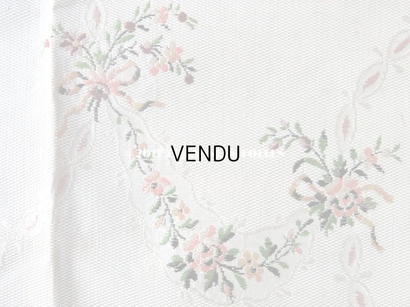 画像12: 18世紀 アンティーク シルク製 ファブリック 花とリボンのガーランド