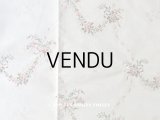 18世紀 アンティーク シルク製 ファブリック 花とリボンのガーランド