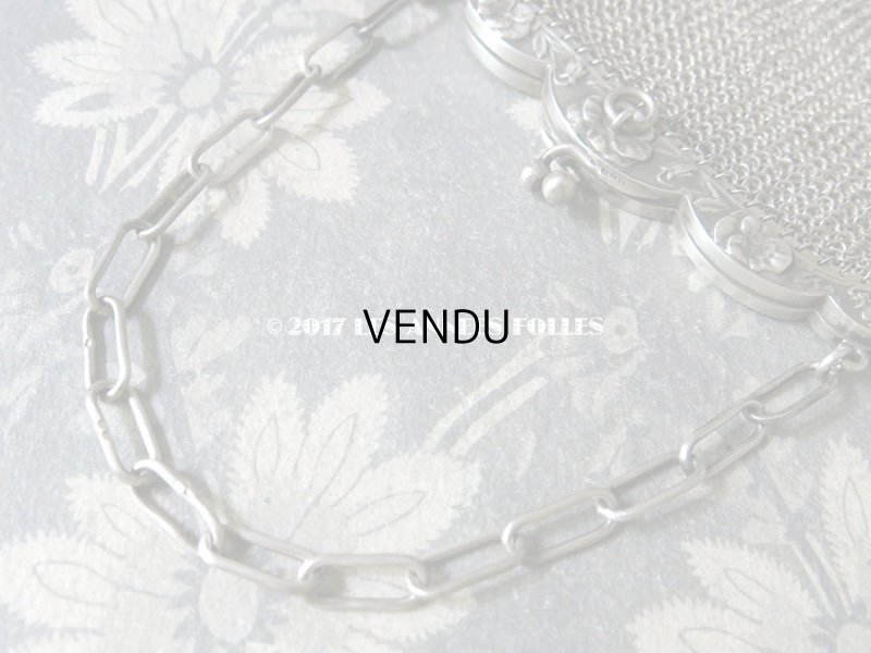 画像4: 1900年代 アンティーク シルバー製 パンジー柄 メタルメッシュの小さなバッグ