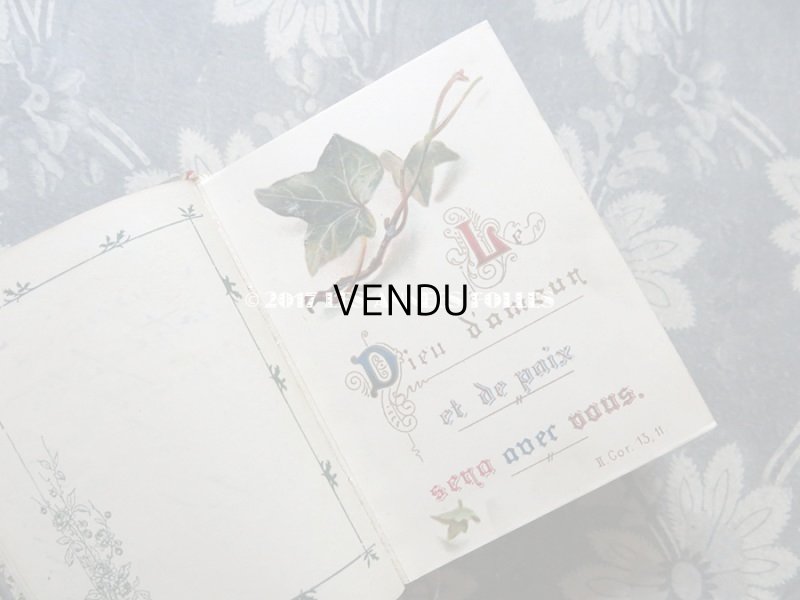 画像7: 1914年 アンティーク 本　天使&勿忘草のブーケ VERS LE CIEL