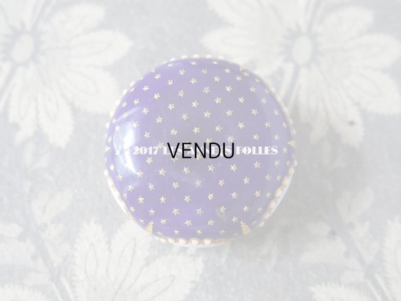 画像4: 19世紀 アンティーク  パールの飾り付 ピルケース 青紫のエナメル&花のガーランド