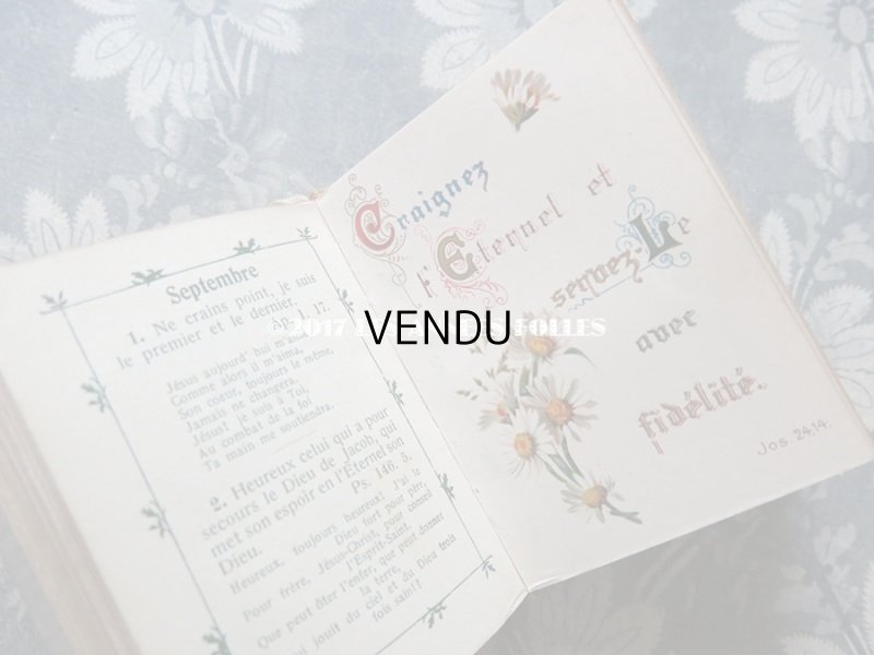 画像12: 1914年 アンティーク 本　天使&勿忘草のブーケ VERS LE CIEL