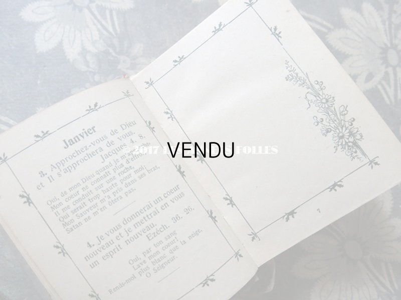 画像8: 1914年 アンティーク 本　天使&勿忘草のブーケ VERS LE CIEL