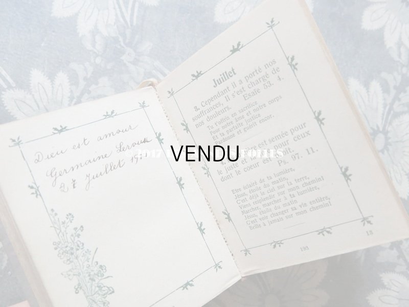 画像11: 1914年 アンティーク 本　天使&勿忘草のブーケ VERS LE CIEL